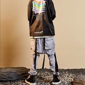 Overalls, beam-legged sports pants